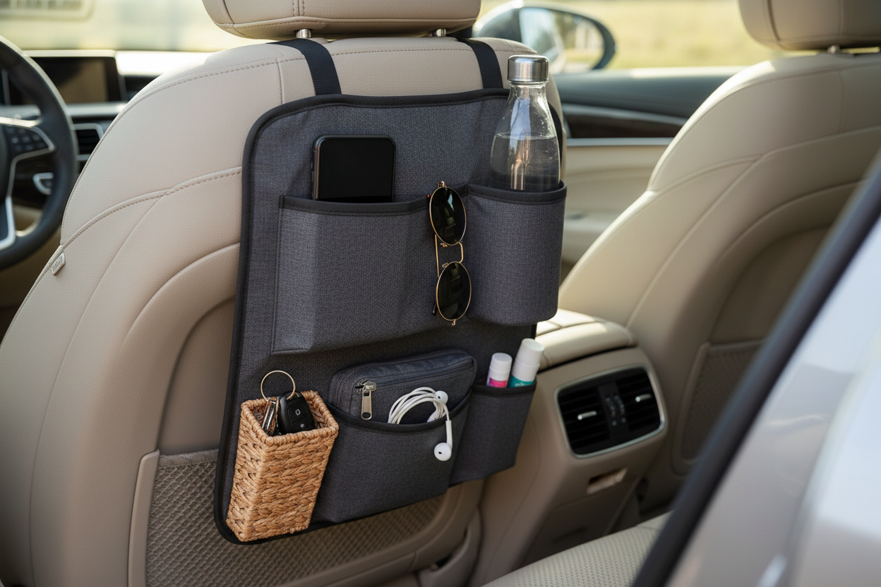 Love this car organizer! It keeps all my stuff in one place, and my car finally feels less messy.
